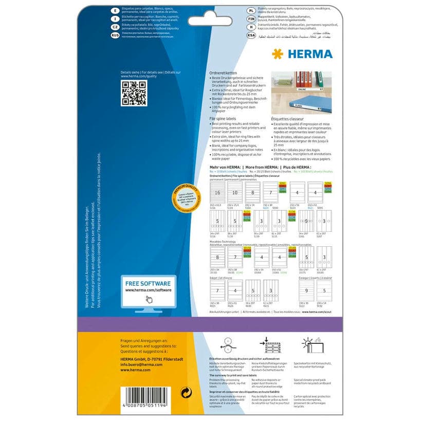Ordner-Etiketten, blickdicht