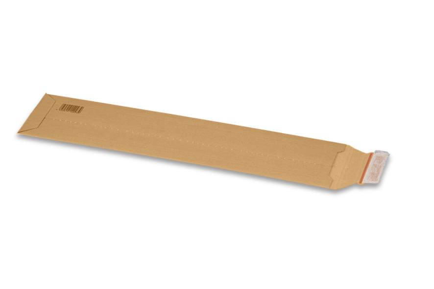 Versandtasche aus Wellpappe für KFZ Kennzeichen (140x590x50 mm)