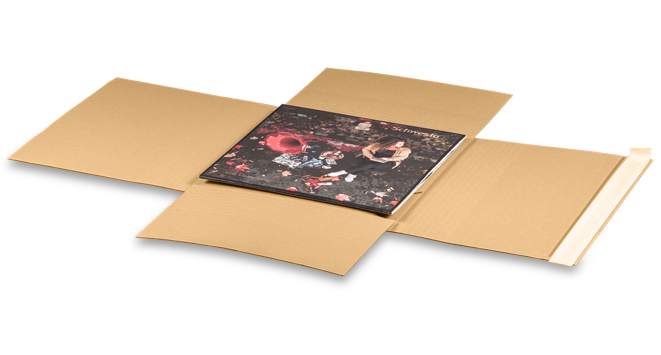 “Drehfix-Verpackung“ für LP (330x330x75 mm)