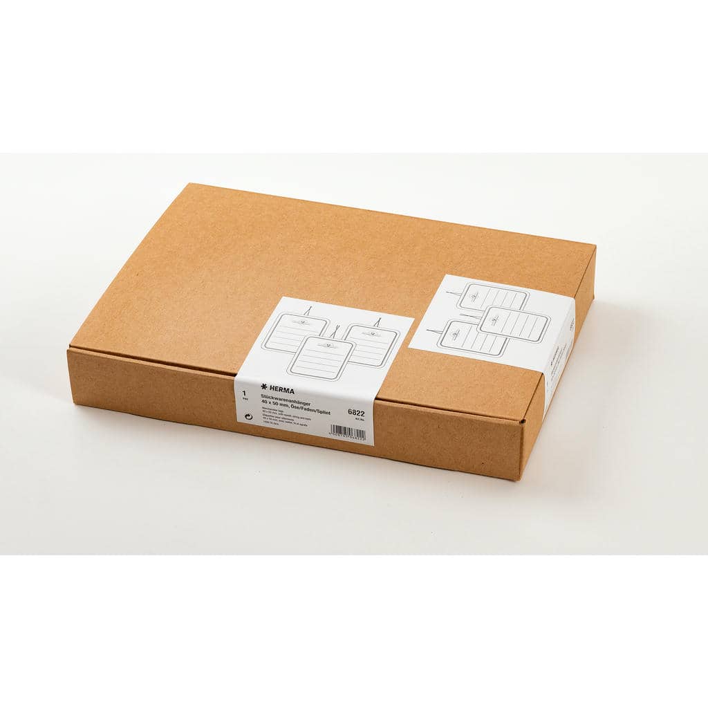 Stückwarenanhänger mit Öse/Faden/Splint, 1000 St.