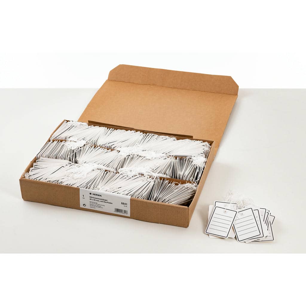 Stückwarenanhänger mit Öse/Faden, 1000 St.