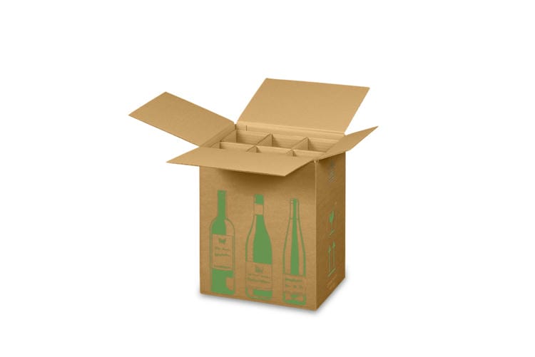 Versandkarton FÜR WEINFLASCHEN “Eco-Line“ (305x212x368 mm)