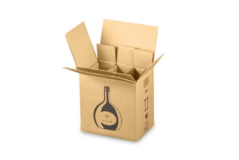 Versandkarton FÜR BOCKSBEUTEL, Retail-Sets inkl. Einlage (247x247x238 mm)