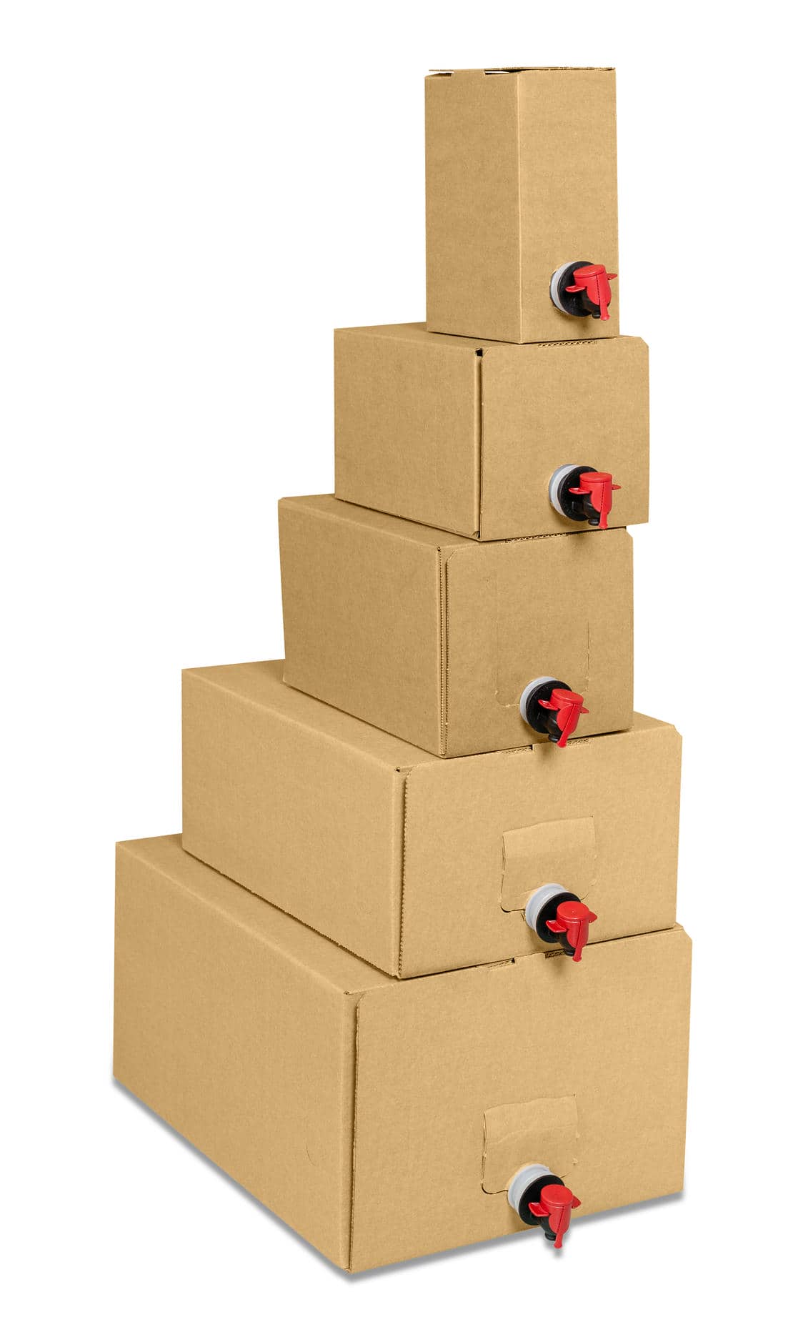 Karton für Bag-in-Box, Retail-Sets inkl. Beutel (130x85x190 mm)