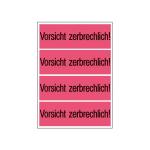 Versandzettel ""Vorsicht zerbrechlich"" leuchtrot