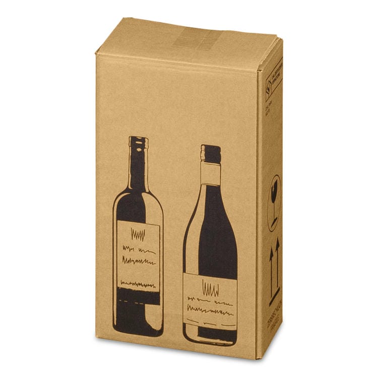 Versandkarton FÜR WEINFLASCHEN (204x108x368 mm)