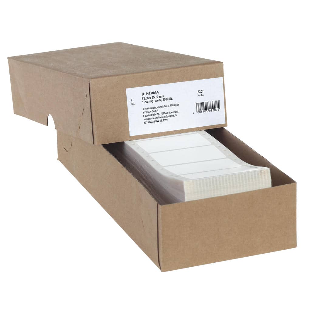 Computeretiketten endlos 1-bahnig