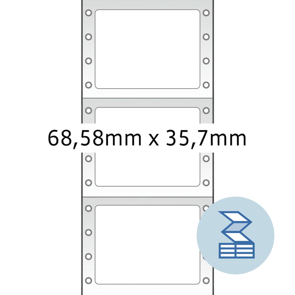 Computeretiketten endlos 1-bahnig