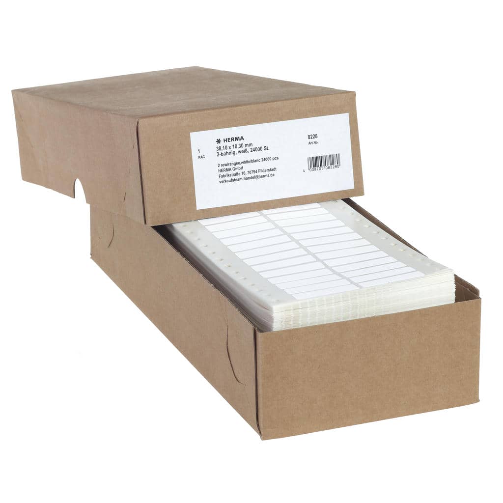 Computeretiketten endlos 2-bahnig