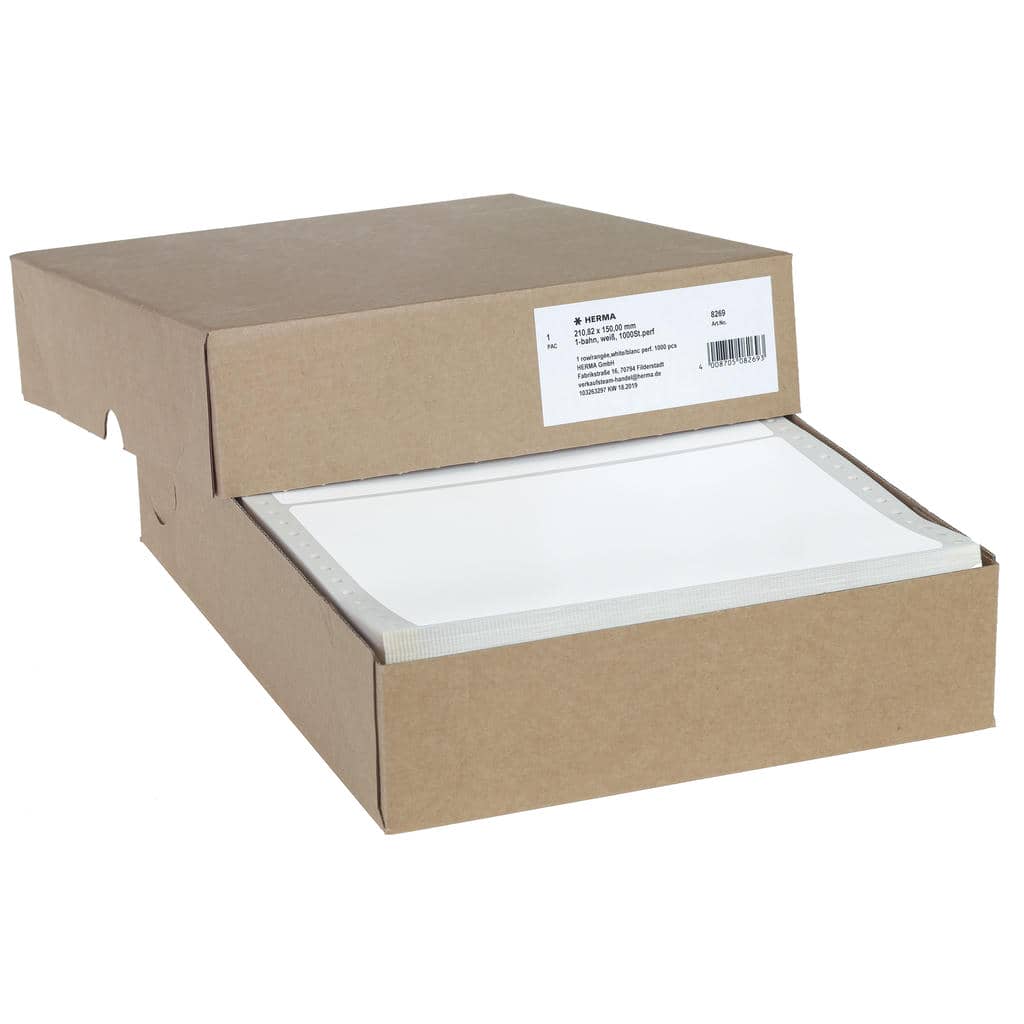 Computeretiketten endlos 1-bahnig