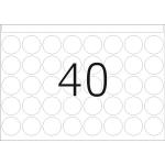 Haftetiketten für Druckmaschinen DP1 rund, gelb