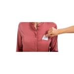 Namensetiketten, roter Rand, trennbar, Acetatseide