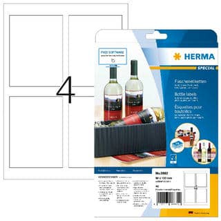 Flaschenetiketten, Inkjet, aus Glanzpapier