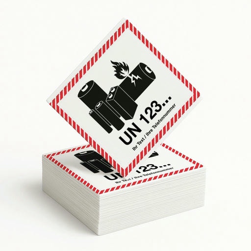 Gefahrgutetikett für Lithium-Ionen-Batterien