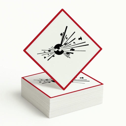 Gefahrgutetikett GHS-Symbol „Explosive Stoffe“