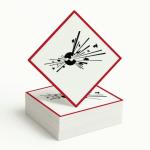 Gefahrgutetikett GHS-Symbol „Explosive Stoffe“
