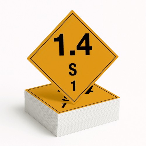 Gefahrgutetikett  „explosive Stoffe und Gegenstände“