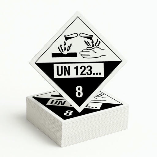 Gefahrgutetikett Klasse 8 – Ätzende Stoffe