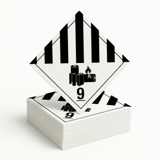 Gefahrgutetikett für Lithium-Ionen-Batterien