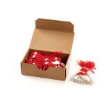 Hängeetiketten mit Faden rot, 1000 St.