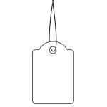 Hängeetiketten mit Faden rot, 1000 St.