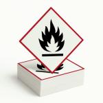 Gefahrgutetikett GHS-Symbol „Entzündbare Stoffe“