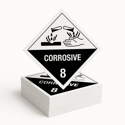 Gefahrgutetikett Klasse 8 – Ätzende Stoffe