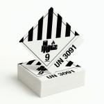 Gefahrgutetikett Klasse 9 – Lithium-Ionen-Batterien, UN 3091