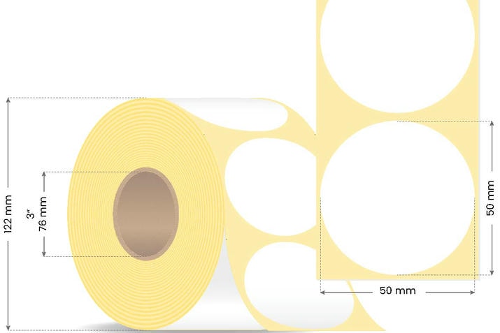 Rollenetikett Thermo ECO, 50x50 mm | 1000 Etiketten/Rolle