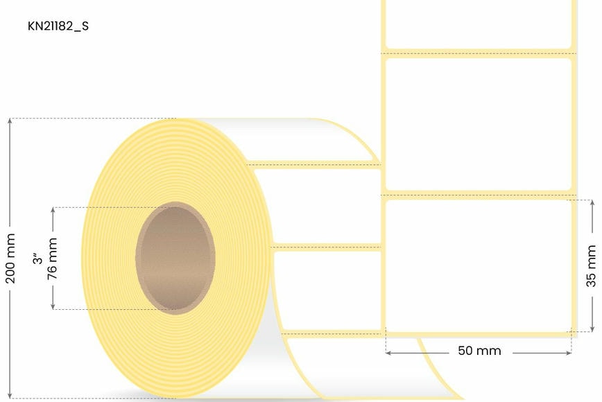 Rollenetikett Thermo ECO, 50x35 mm | 5250 Etiketten/Rolle