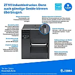 Zebra ZT111, 8 Punkte/mm (203dpi), EPL, EPLII, ZPL, ZPLII, USB, USB-Host, RS232, BT (BLE), Ethernet, ZT11142-D0E000FZ