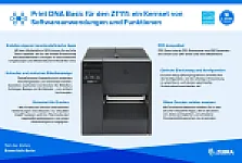 Zebra ZT111, 8 Punkte/mm (203dpi), EPL, EPLII, ZPL, ZPLII, USB, USB-Host, RS232, BT (BLE), Ethernet, ZT11142-D0E000FZ