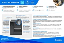 Zebra ZT111, 8 Punkte/mm (203dpi), EPL, EPLII, ZPL, ZPLII, USB, USB-Host, RS232, BT (BLE), Ethernet, ZT11142-D0E000FZ