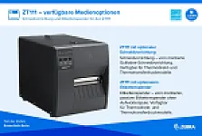 Zebra ZT111, 8 Punkte/mm (203dpi), EPL, EPLII, ZPL, ZPLII, USB, USB-Host, RS232, BT (BLE), Ethernet, ZT11142-D0E000FZ