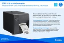 Zebra ZT111, 8 Punkte/mm (203dpi), EPL, EPLII, ZPL, ZPLII, USB, USB-Host, RS232, BT (BLE), Ethernet, ZT11142-D0E000FZ