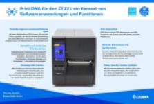 Zebra ZT231, 8 Punkte/mm (203dpi), Display, EPL, ZPL, ZPLII, USB, USB-Host, RS232, BT (BLE), Ethernet, ZT23142-T0E000FZ