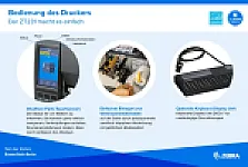 Zebra ZT231, 8 Punkte/mm (203dpi), Display, EPL, ZPL, ZPLII, USB, USB-Host, RS232, BT (BLE), Ethernet, ZT23142-T0E000FZ