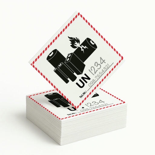 Gefahrgutetikett für Lithium-Ionen-Batterien