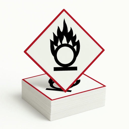 Gefahrgutetikett GHS-Symbol „Entzündend wirkende Stoffe“