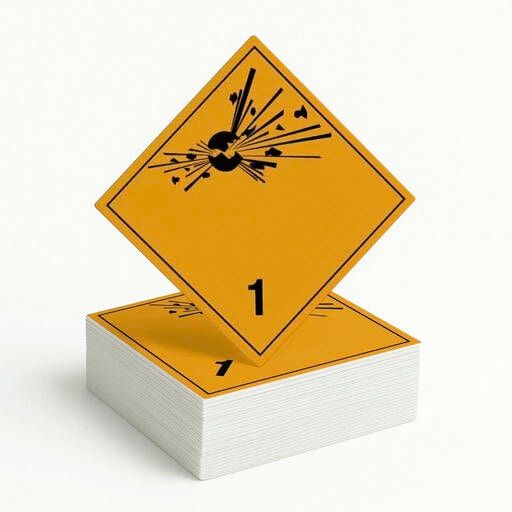 Gefahrgutetikett Klasse 1 – Explosive Stoffe