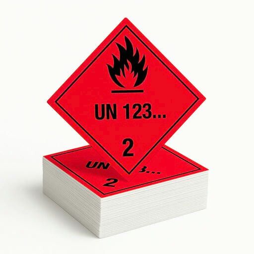 Gefahrgutetikett Klasse 2 – Gase (individueller Eindruck)