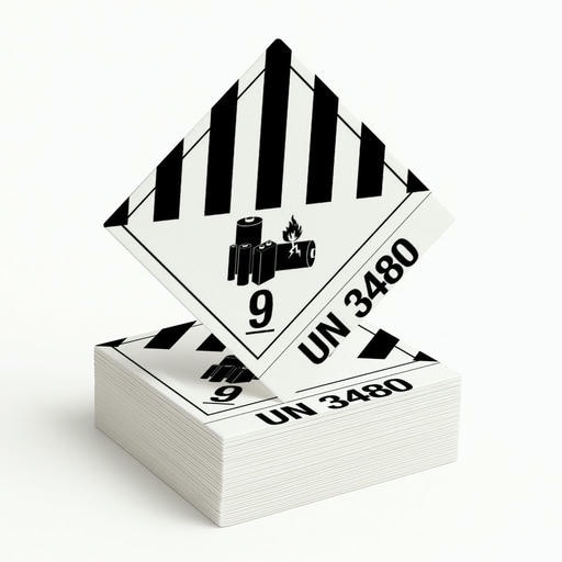 Gefahrgutetikett Klasse 9 – Lithium-Ionen-Batterien, UN 3480