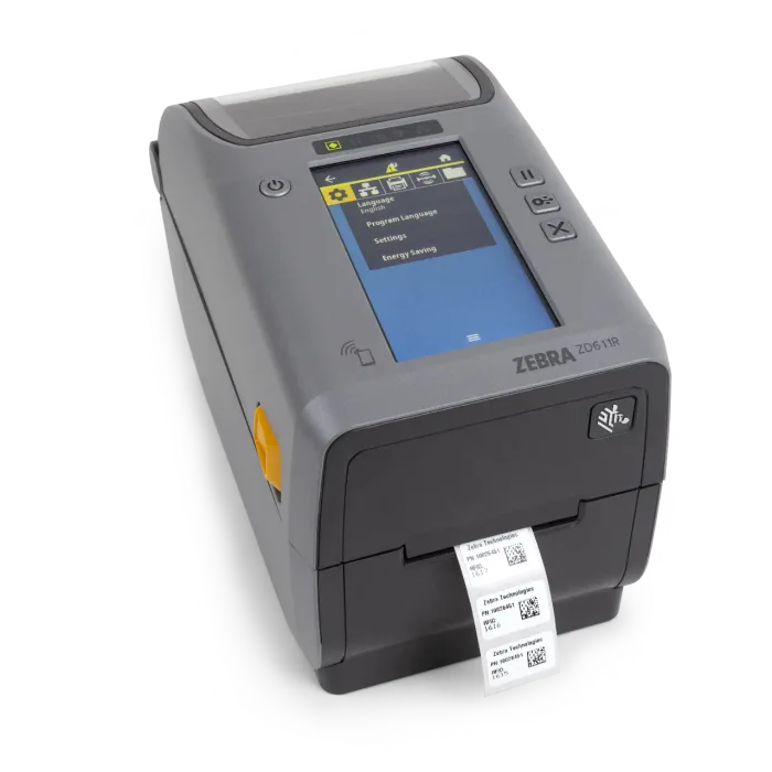 ZEBRA ZD611, 8 Punkte/mm (203dpi), Disp. (Farbe), RFID, EPLII, ZPLII, USB, BT (BLE), Ethernet, ZD6A122-T0EER2EZ