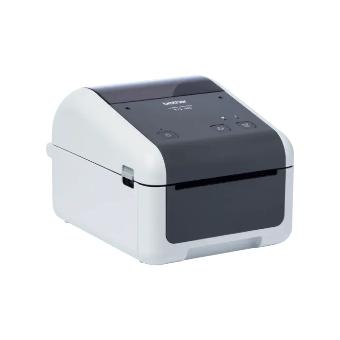 BROTHER TD-4410D, 4 Zoll, Thermodirektdruck, 203dpi, USB 2.0, seriell, grau/weiß , TD4410DXX1