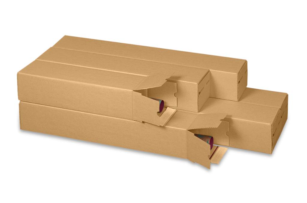 Plan-Box, quadratisch mit doppelter Haftklebung und Aufreißfaden (1005x105x105 mm)