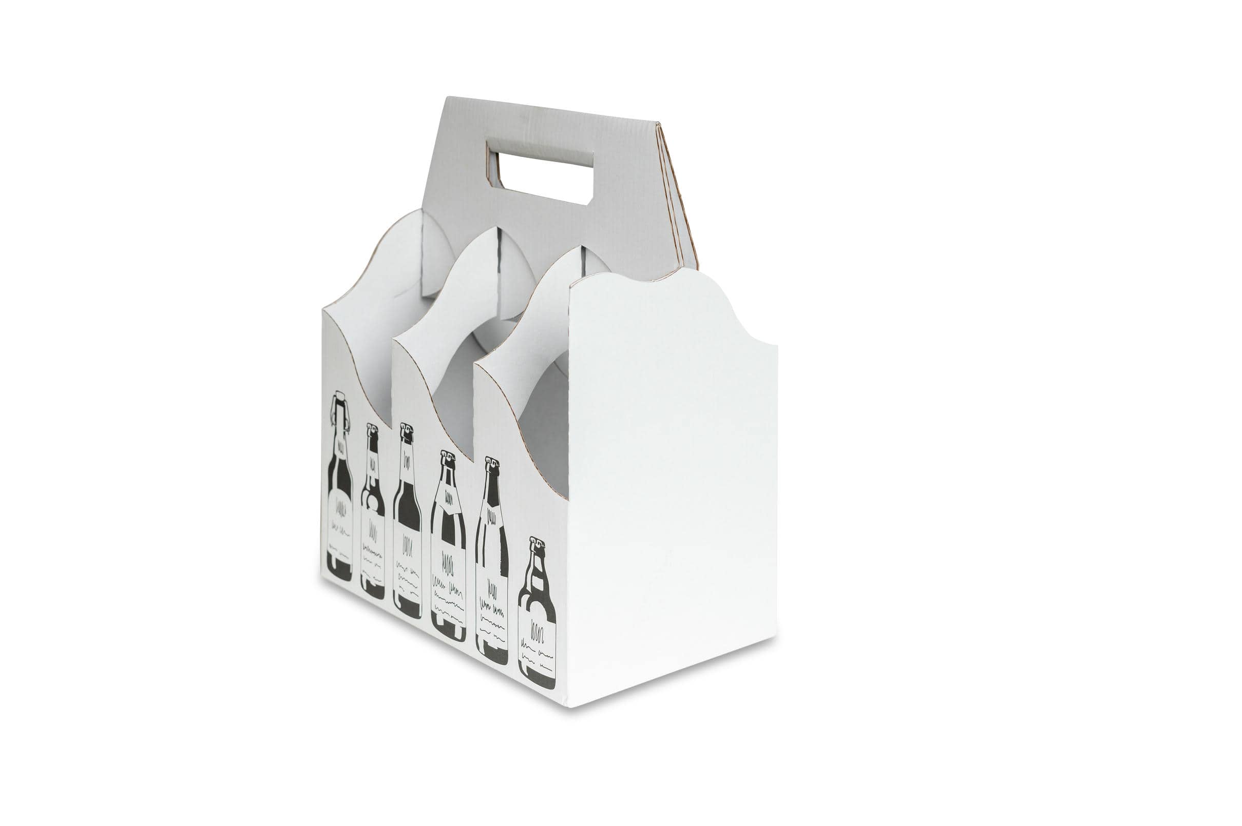 Flaschen- UND BIERTRÄGER aus Wellpappe (213x140x269 mm)