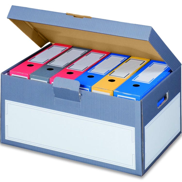 Archivbox mit Deckel, farbig (522x333x268 mm)