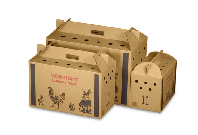 Transportkarton „Lebende Tiere“ (320x197x230 mm)