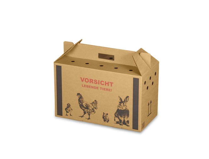 Transportkarton „Lebende Tiere“ (477x233x295 mm)