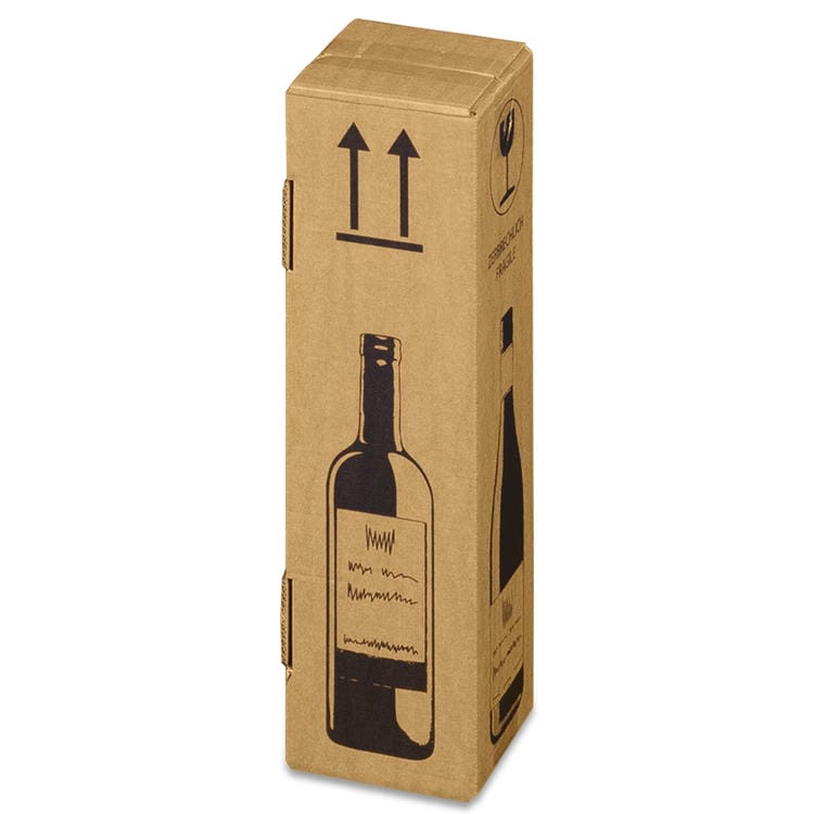 Versandkarton FÜR WEINFLASCHEN (105x105x420 mm)